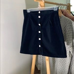 Button Up Mini Skirt